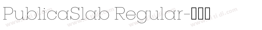 PublicaSlab Regular字体转换
